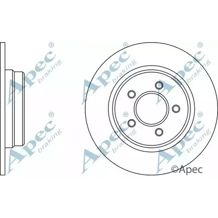 Тормозной диск APEC BRAKING DSK2938 1265433935 M65RN HL L24M1