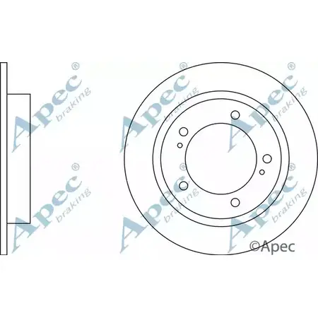 Тормозной диск APEC BRAKING DSK2941 1265433955 C63 8B0Z DTWUE