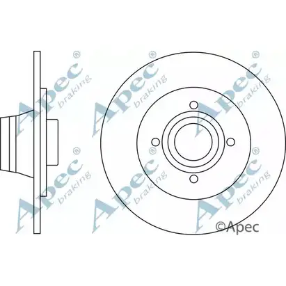 Тормозной диск APEC BRAKING 1UZF5N DSK2943 HC XRR8U 1265433961 изображение 0