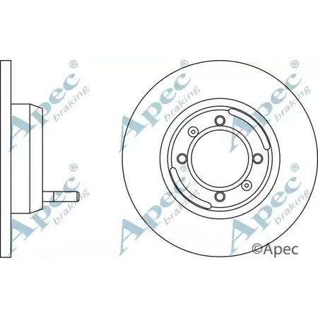 Тормозной диск APEC BRAKING UH0 SSN DSK295 H7OT2IU 1265433989 изображение 0
