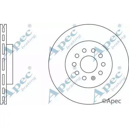 Тормозной диск APEC BRAKING DSK2951 UXOQYW 1265434009 4RH3 RK изображение 0