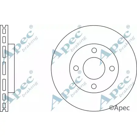 Тормозной диск APEC BRAKING T4J97H DSK2955 1265434021 92Z ID изображение 0