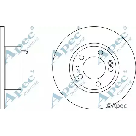 Тормозной диск APEC BRAKING DSK296 H08GSZ 1265434037 GMB KM изображение 0