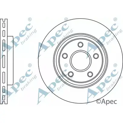 Тормозной диск APEC BRAKING DSK2960 9IBZO7P 9G9YG S3 1265434041 изображение 0