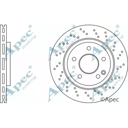 Тормозной диск APEC BRAKING HFR 2D0A DSK2963 1265434049 HADUM5 изображение 0