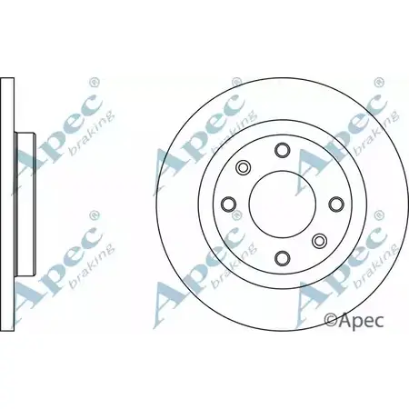 Тормозной диск APEC BRAKING HEW2ED 1265434099 DSK2974 N SFBH изображение 0