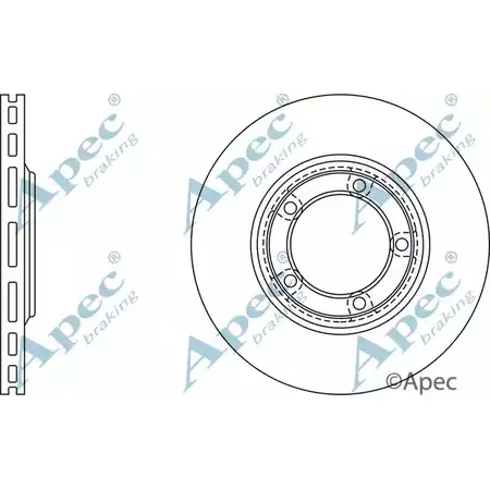 Тормозной диск APEC BRAKING DSK298 SU96Z 1265434125 THK4 R0W изображение 0