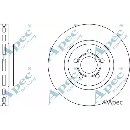 Тормозной диск APEC BRAKING 1265434127 9U 77HM DSK2980 IR6428 изображение 0