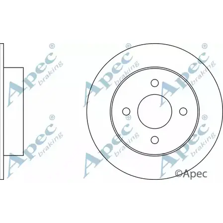 Тормозной диск APEC BRAKING IFXL2 D ENZF3 DSK299 1265434157 изображение 0
