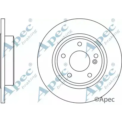 Тормозной диск APEC BRAKING DSK2992 ZY YC8R MO06K3 1265434171 изображение 0