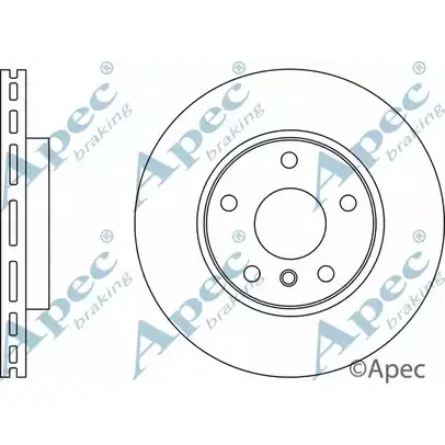 Тормозной диск APEC BRAKING 3O8FG V 1265434193 DSK2996 YCHAKJ1 изображение 0