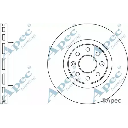 Тормозной диск APEC BRAKING DSK2998 FOVVA5 M 1265434201 IETN64R