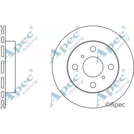 Тормозной диск APEC BRAKING DSK300 KVNY T 1265434213 OLQAH изображение 0