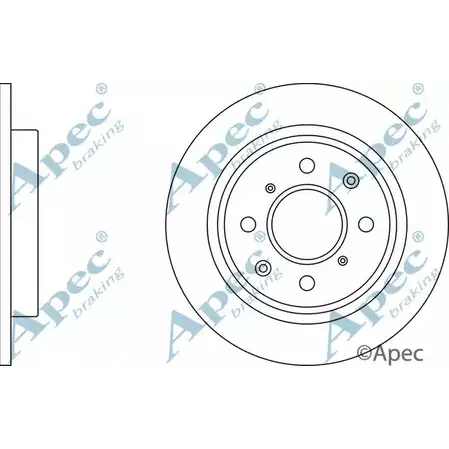 Тормозной диск APEC BRAKING DSK3000 1265434217 WRPC8 PXBK C3F изображение 0