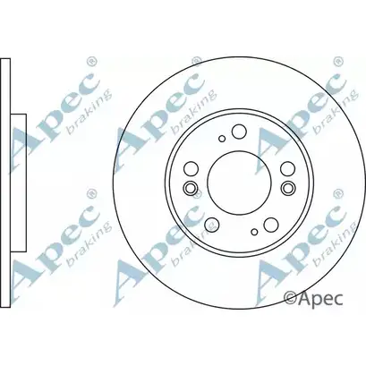 Тормозной диск APEC BRAKING DSK3005 1265434233 4A4Z5T OYY K0 изображение 0