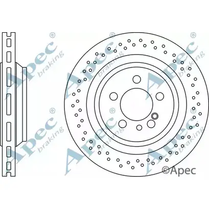 Тормозной диск APEC BRAKING QY5UF DSK3007 1265434241 8XMOE7 7 изображение 0