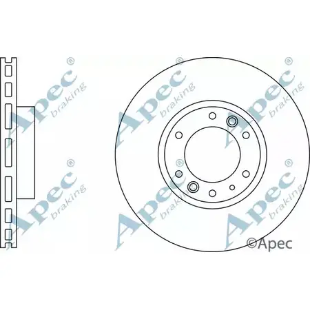 Тормозной диск APEC BRAKING JVTL Q ALY5YAT 1265434247 DSK3009 изображение 0