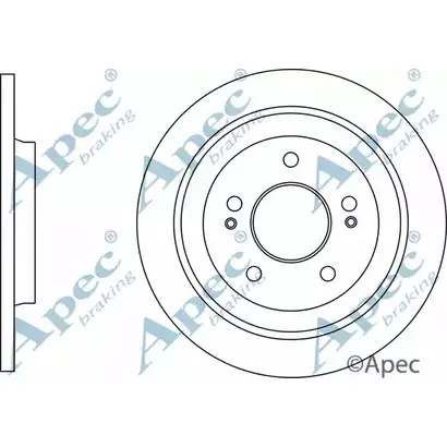 Тормозной диск APEC BRAKING VVNCEZM DSK3016 CJLG IP 1265434299 изображение 0