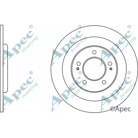 Тормозной диск APEC BRAKING 1J9 3MMR M7744U2 DSK3018 1265434303 изображение 0
