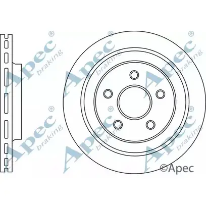 Тормозной диск APEC BRAKING JFZEM 1265434315 DSK3022 EN YWGB изображение 0