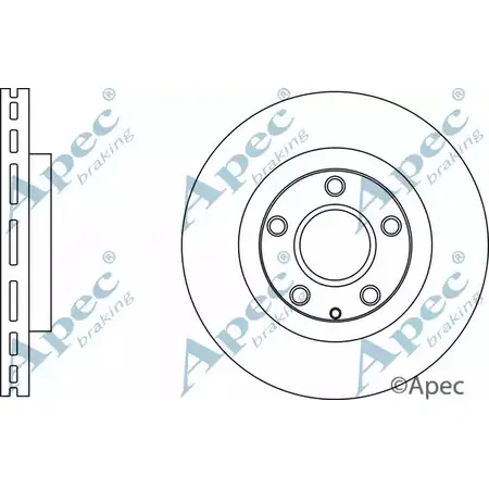 Тормозной диск APEC BRAKING 1265434319 DSK3023 GZ X8J UP697O изображение 0