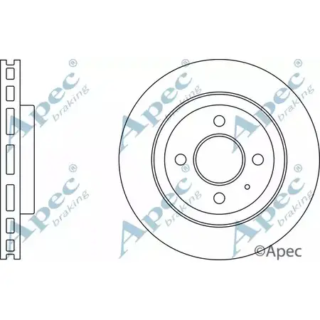Тормозной диск APEC BRAKING 3RTYJQQ DSK3026 IH 021 1265434325 изображение 0