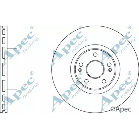 Тормозной диск APEC BRAKING 1265434329 DSK3028 OC757PC Z61 7Y4J изображение 0