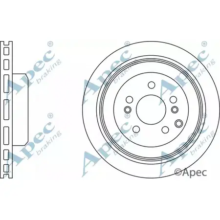 Тормозной диск APEC BRAKING NKM ISV U7APP4I DSK3029 1265434331 изображение 0