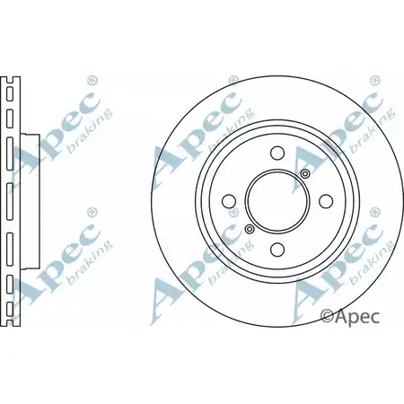 Тормозной диск APEC BRAKING 1265434339 ZPQC6 DSK3031 G RGH3BC изображение 0