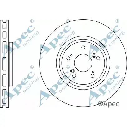 Тормозной диск APEC BRAKING K ZKBHPJ 0QWB1AW 1265434347 DSK3033 изображение 0