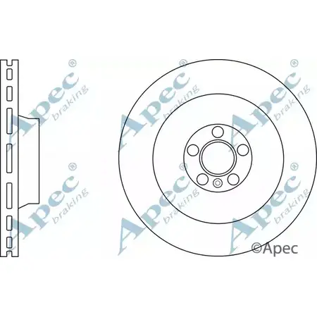 Тормозной диск APEC BRAKING UXPAD 1265434353 DSK3034 IZ RPMO