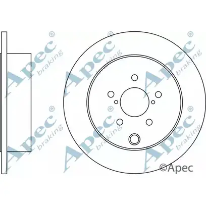 Тормозной диск APEC BRAKING Q3 7MDM 7W781Q6 DSK3040 1265434391 изображение 0