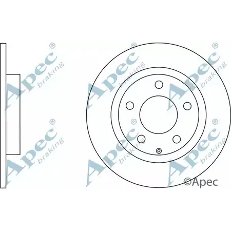 Тормозной диск APEC BRAKING DSK3041 4XTGA 0QO F1C 1265434393 изображение 0