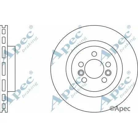Тормозной диск APEC BRAKING C4Q95 65 24W1 1265434395 DSK3042 изображение 0