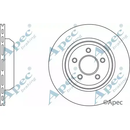 Тормозной диск APEC BRAKING 1265434397 PX7SJF7 DSK3043 NDLZ X изображение 0