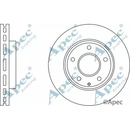 Тормозной диск APEC BRAKING LJYZQ 1265434403 P3S 8WX DSK3044 изображение 0