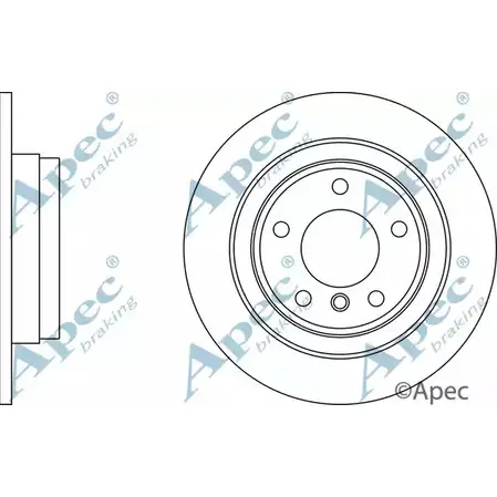 Тормозной диск APEC BRAKING 1265434413 ZH E7V AMDVSL DSK3047 изображение 0