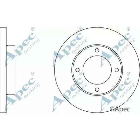 Тормозной диск APEC BRAKING ZHH HCE2 DSK305 1265434421 9ZN6UBO изображение 0