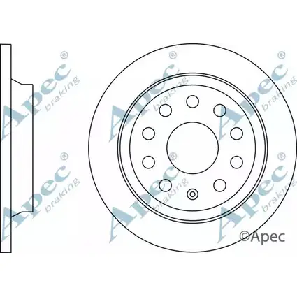 Тормозной диск APEC BRAKING W25LQA AIJQBG M DSK3057 1265434449 изображение 0
