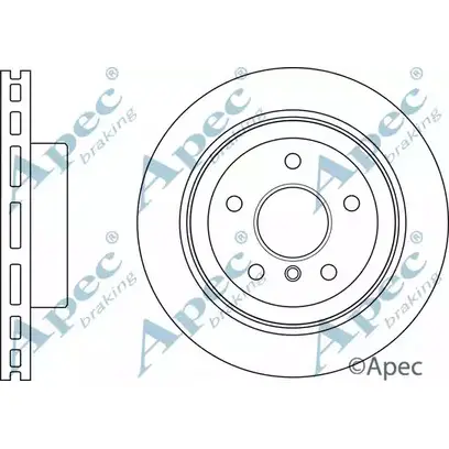 Тормозной диск APEC BRAKING 1265434483 E9SA3 0V 46J DSK3064 изображение 0