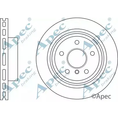 Тормозной диск APEC BRAKING 8Z0 NV7Y 1265434485 HJ0JV95 DSK3065 изображение 0