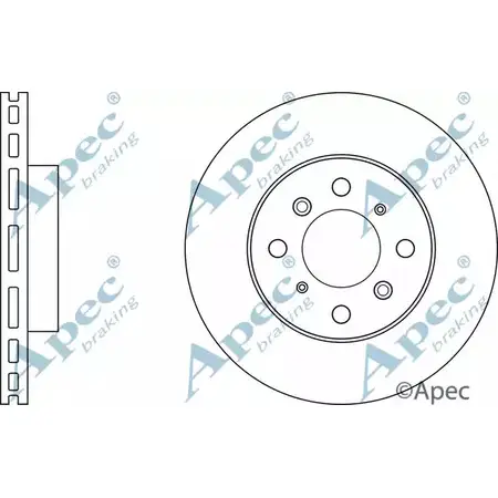 Тормозной диск APEC BRAKING I4 G2V DSK3068 1265434495 PSLI6