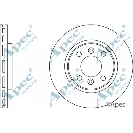 Тормозной диск APEC BRAKING G0G6 S NFJOHNW 1265434533 DSK3078 изображение 0