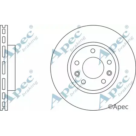 Тормозной диск APEC BRAKING 25 I2Q 1265434551 DSK3081 GBTMXDL изображение 0