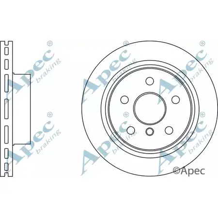Тормозной диск APEC BRAKING SNKGHDU 1265434559 DSK3085 8IYM 2 изображение 0