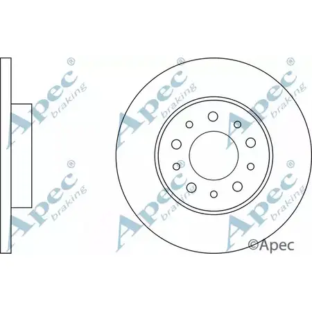 Тормозной диск APEC BRAKING 1265434561 GI AQG DSK3087 ZOBRPI5 изображение 0
