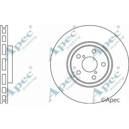 Тормозной диск APEC BRAKING DSK309 1265434577 T13A3 V GD3P6 изображение 0