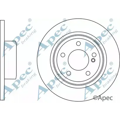 Тормозной диск APEC BRAKING V938LY DSK3091 O2M JI 1265434583 изображение 0