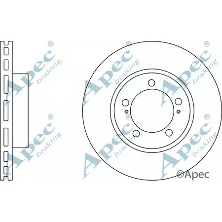 Тормозной диск APEC BRAKING Y83CM DSK3094 1265434591 BO4EO 7N