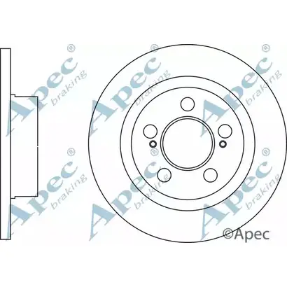 Тормозной диск APEC BRAKING 42GB O4I 1265434597 JUU205 DSK3095